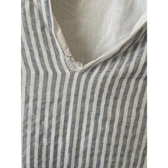 Crewcuts Girl's Silver Metallic Striped Cotton Blend Poplin Dress • Size 14 🗣 - Picture 3 of 6